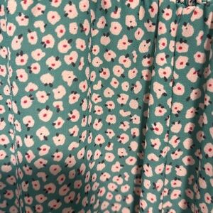 RESA Green Smocked Slit Midi Sundress